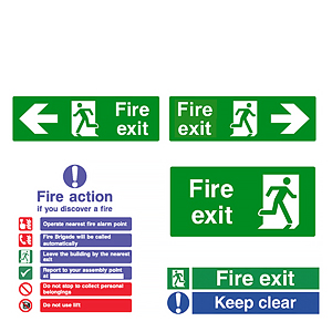  fire exit signs